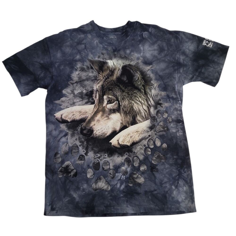 Vintage The Mountain Wolf Tie Dye Tee USA L Y2K
